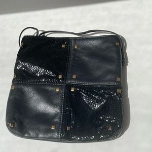 Vintage Talk of The Walk Black Crossbody Bag RARE